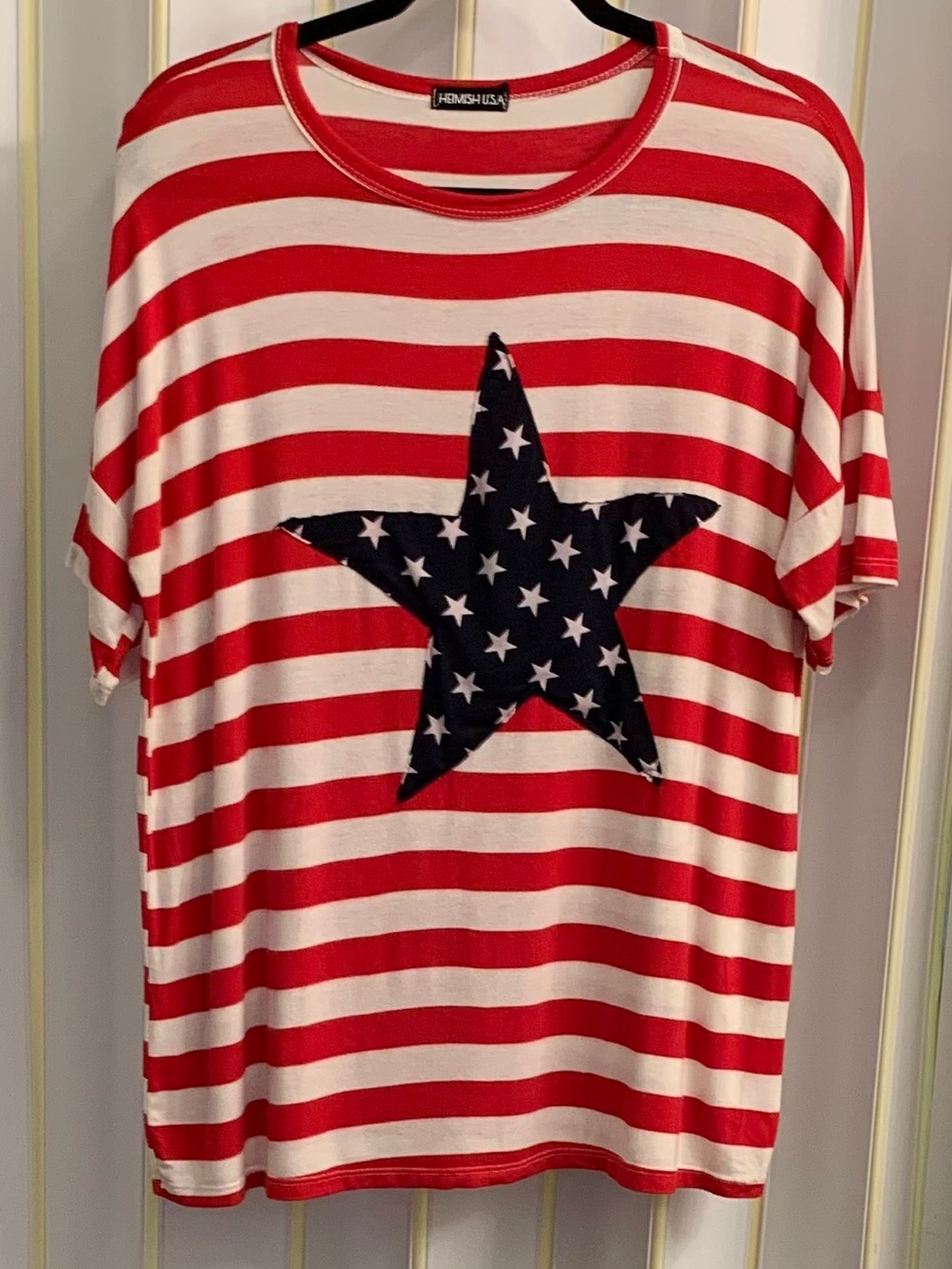 Hendrix USA Stripe and Star Short Sleeve Top